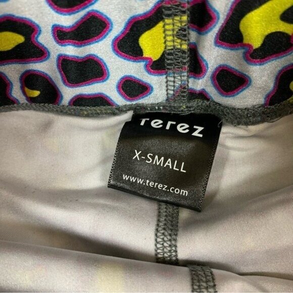 Terez XS Leopard Print High Waisted Compression Leggings Multicolor Women’s - Picture 4 of 6